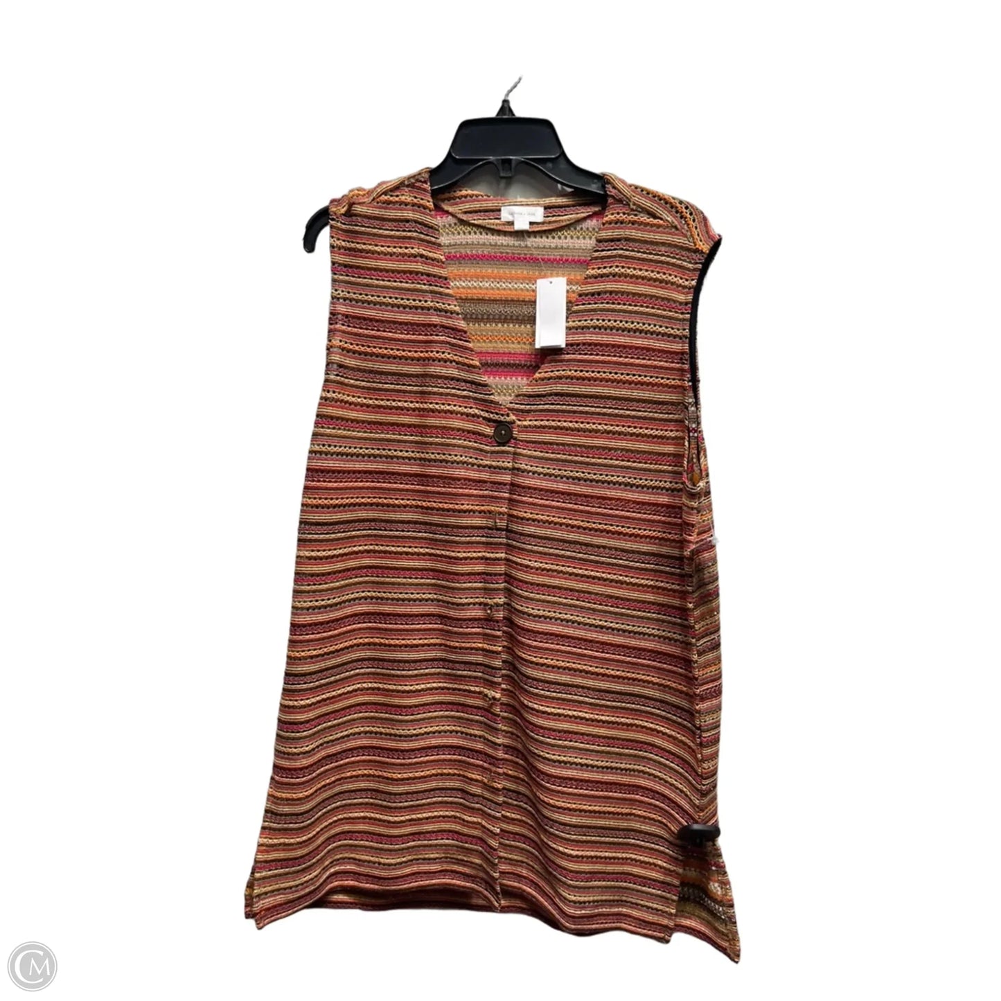 Top Sleeveless By gemma + jane In Brown & Pink, Size: Xl