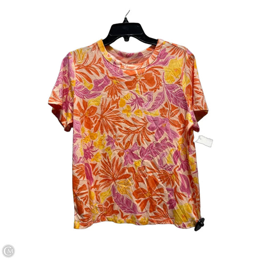 Top Sleeveless Basic By Old Navy In Orange & Pink, Size: L