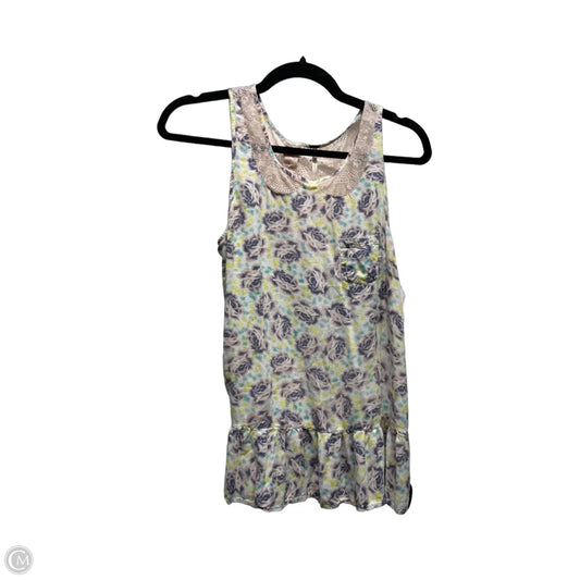 Top Sleeveless By Free People In Blue & Yellow, Size: S
