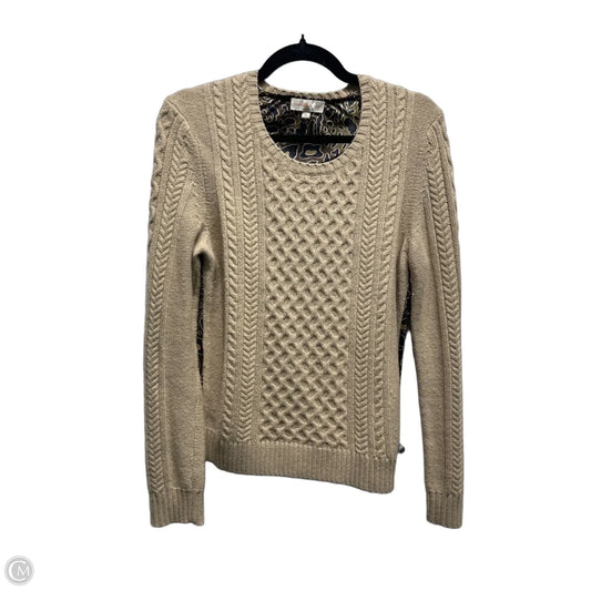 Sweater Designer By Tory Burch In Brown & Tan, Size: M