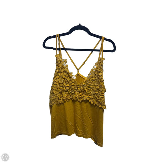 Top Sleeveless By Impressions In Yellow, Size: 1x