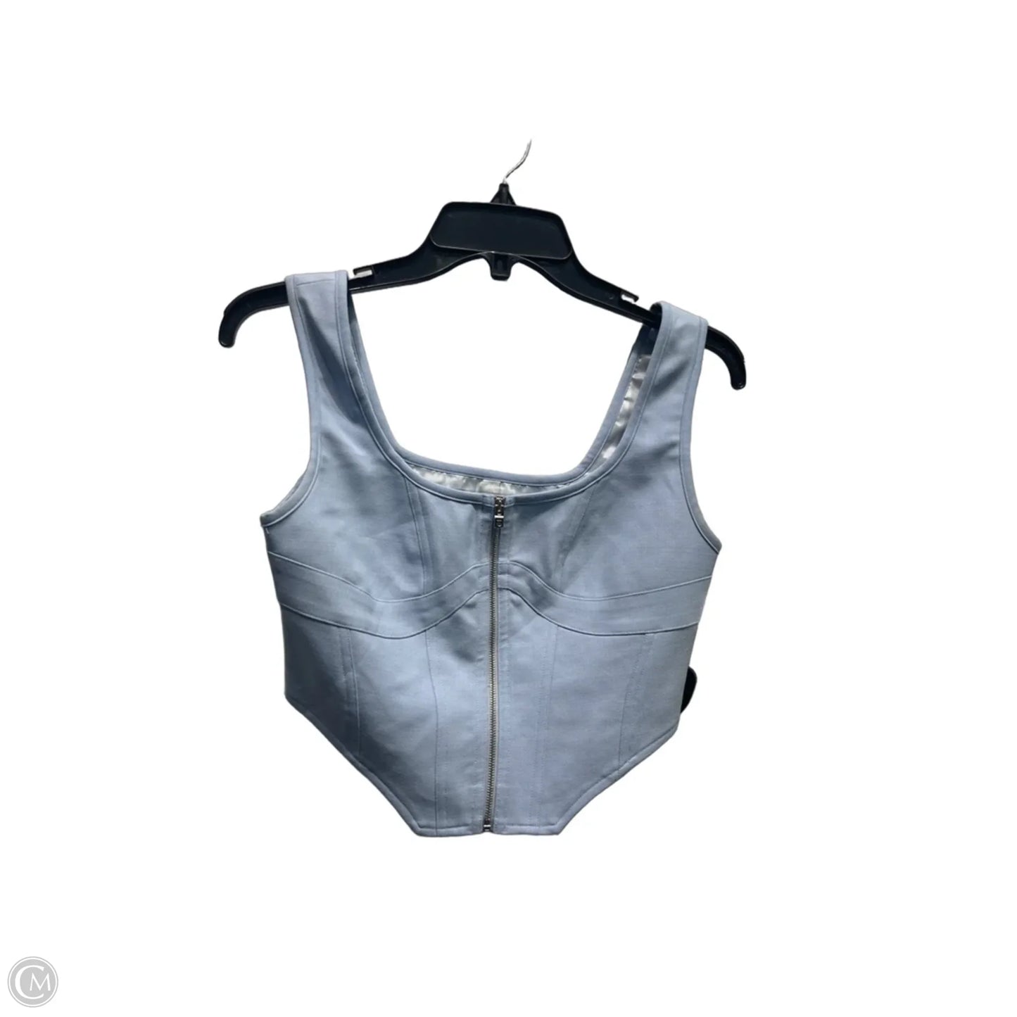 Top Sleeveless Designer By Amiri In Blue, Size: S
