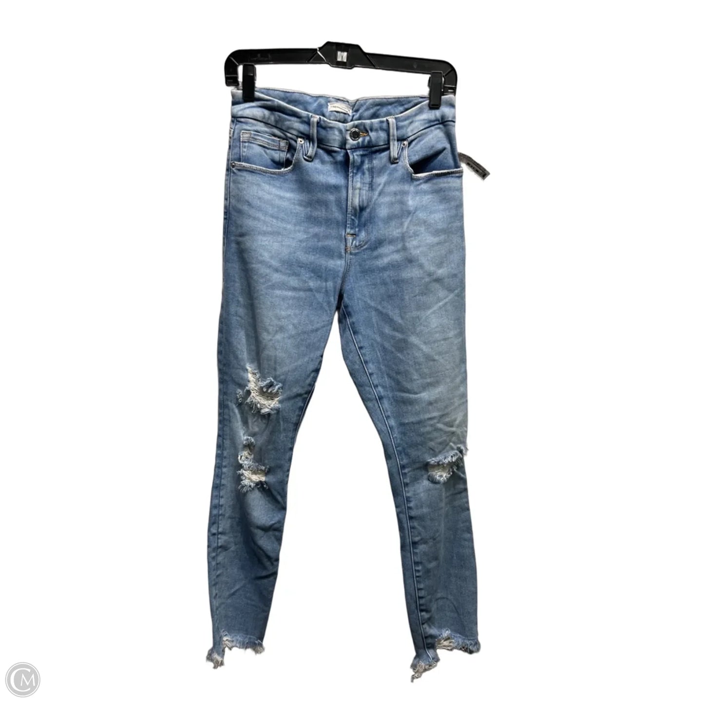 Jeans Skinny By Good American In Blue Denim, Size: 8