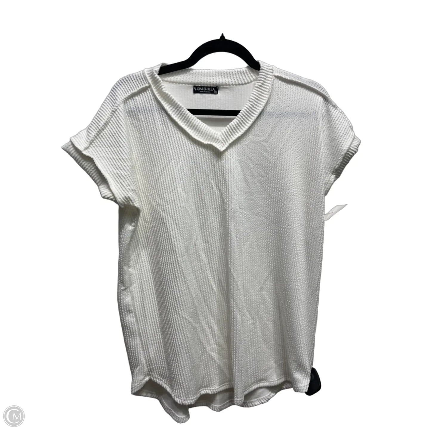 Top Short Sleeve Basic By Heimish Usa In White, Size: S