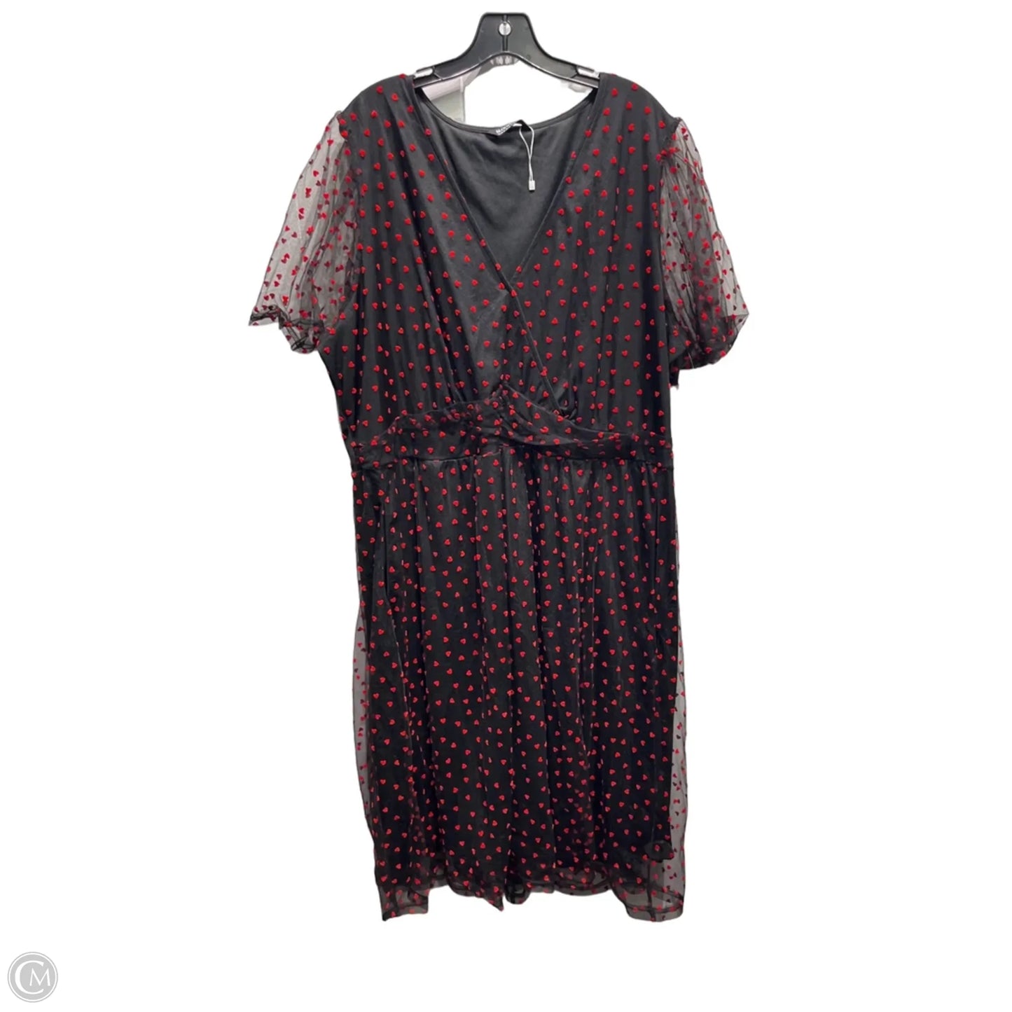 Dress Party Short By Bloomchic In Black & Red, Size: 22