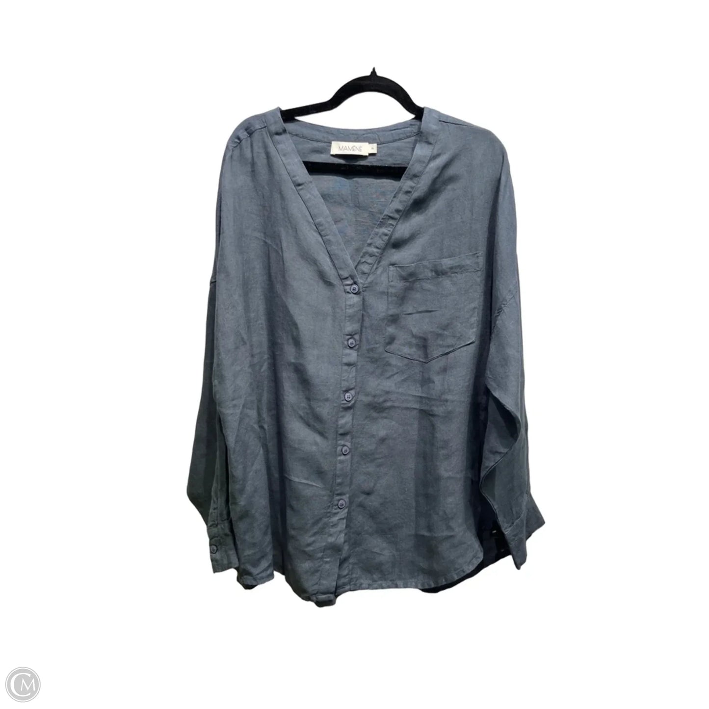 Top Long Sleeve By Cmc In Grey, Size: Xl