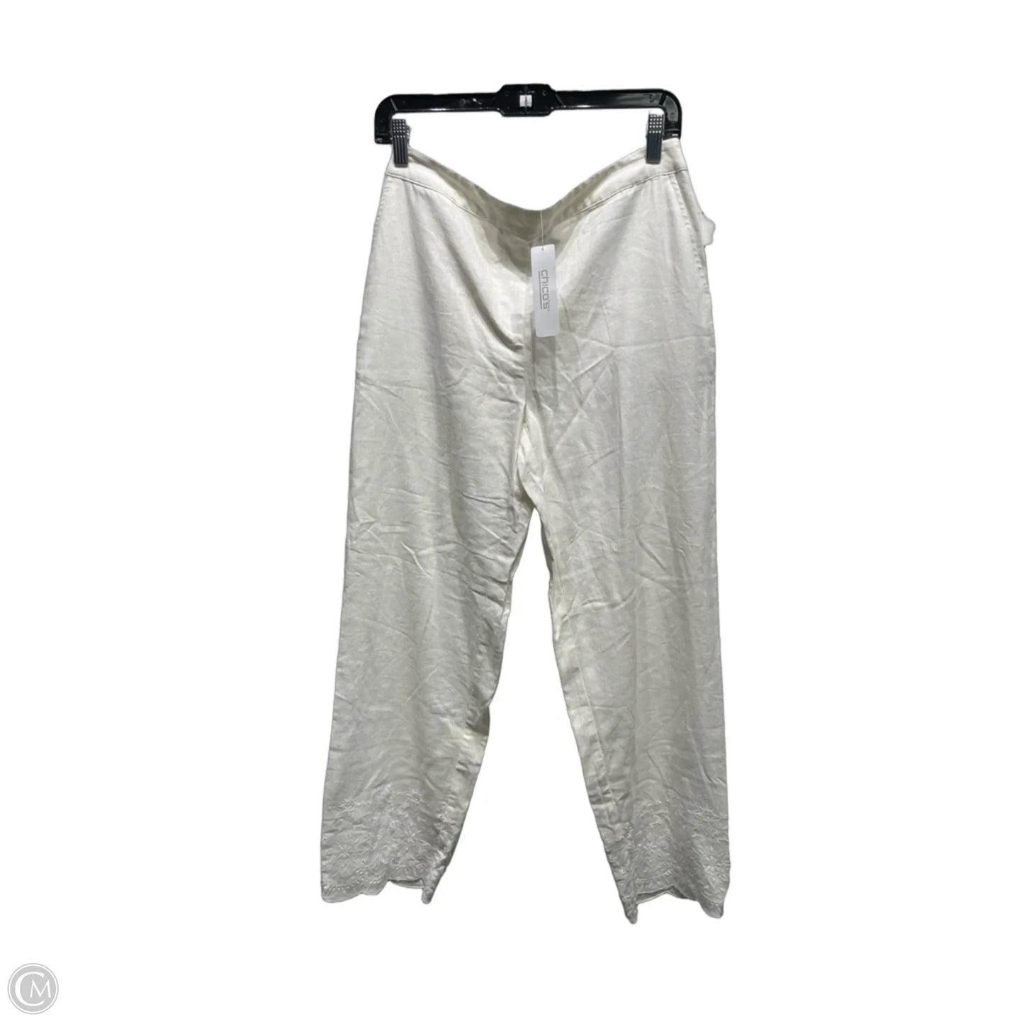 Pants Linen By Chicos In Ivory, Size: S