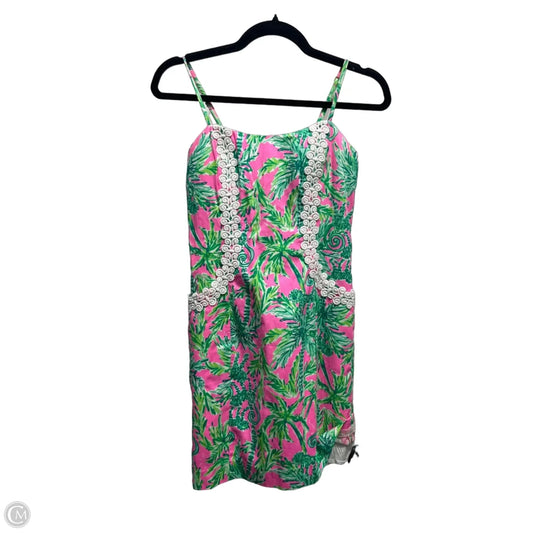 Dress Designer By Lilly Pulitzer In Green & Pink, Size: 2