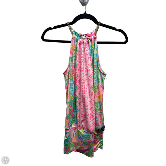 Top Sleeveless By Lilly Pulitzer In Green & Pink, Size: Xxs