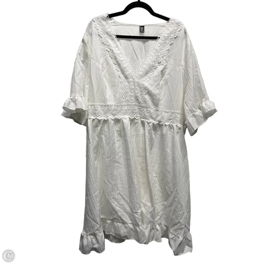 Dress Casual Short By Shein In White, Size: 4x