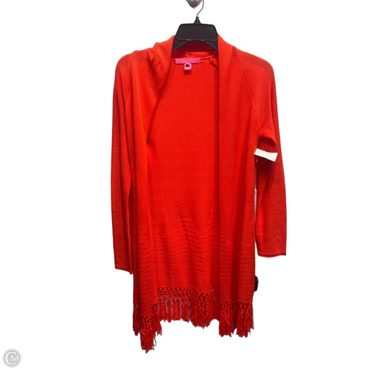 Sweater Cardigan Designer By Lilly Pulitzer In Orange, Size: Xs