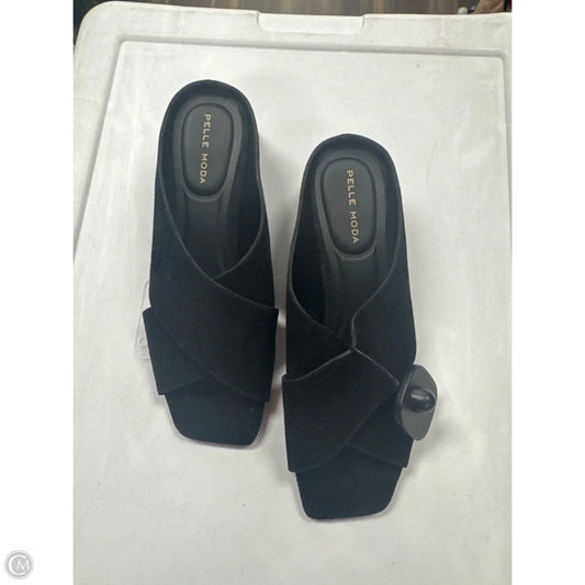 Sandals Heels Block By PELLE MODA In Black, Size: 8.5