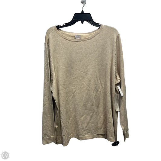 Top Long Sleeve By Chicos In Gold, Size: Xxl