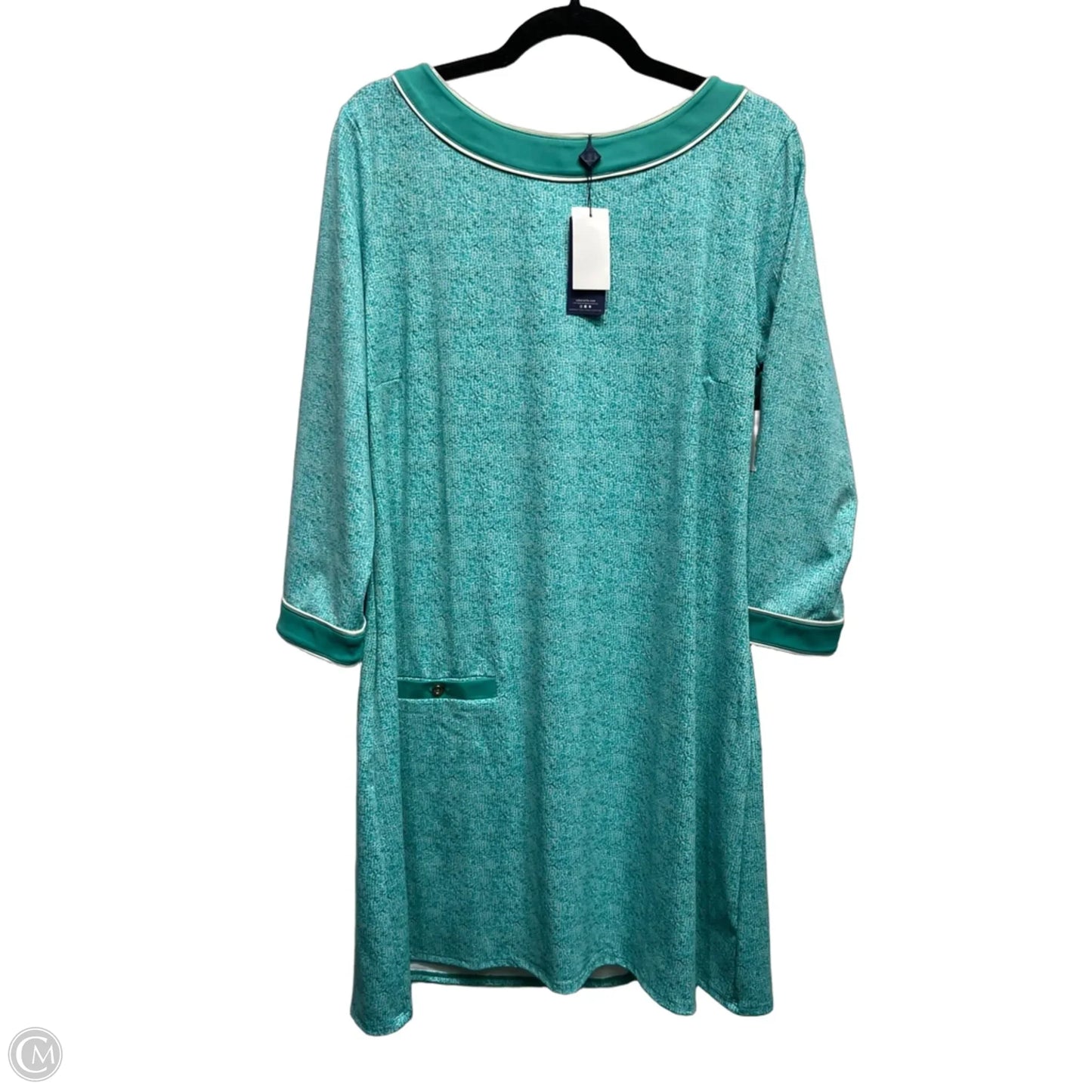 Dress Casual Short By Cabana Life In Green & White, Size: Xl