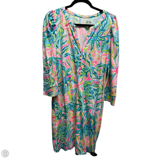 Dress Designer By Lilly Pulitzer In Green & Pink, Size: M