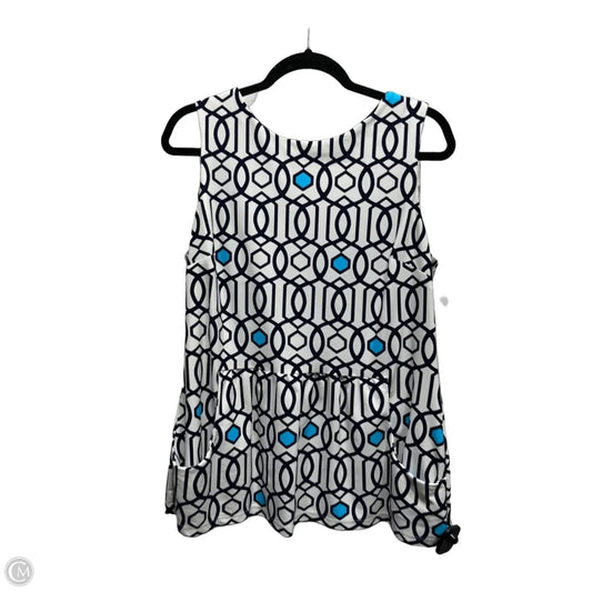 Top Sleeveless By Jude Connally In Blue & White, Size: Xl