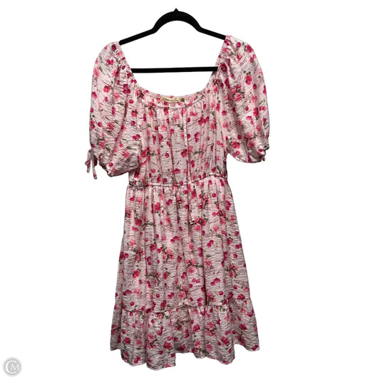 Dress Casual Short By Liberty Love In Green & Pink, Size: 1x