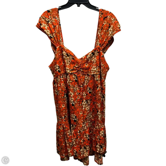 Dress Casual Short By Free People In Black & Orange, Size: Xl