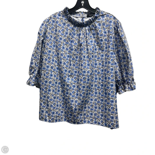 Top Short Sleeve By vipwest In Blue & White, Size: 2x