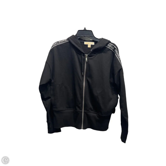 Sweatshirt Hoodie By Michael By Michael Kors In Black & White, Size: L