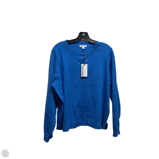 Sweater Cardigan By Kathy Ireland In Blue, Size: 1x