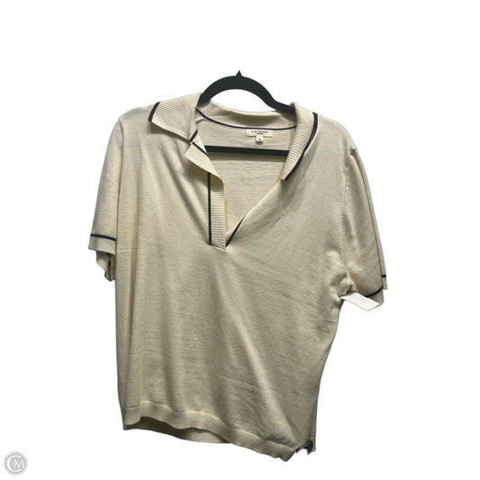 Top Short Sleeve By Max Studio In Black & Tan, Size: Xl