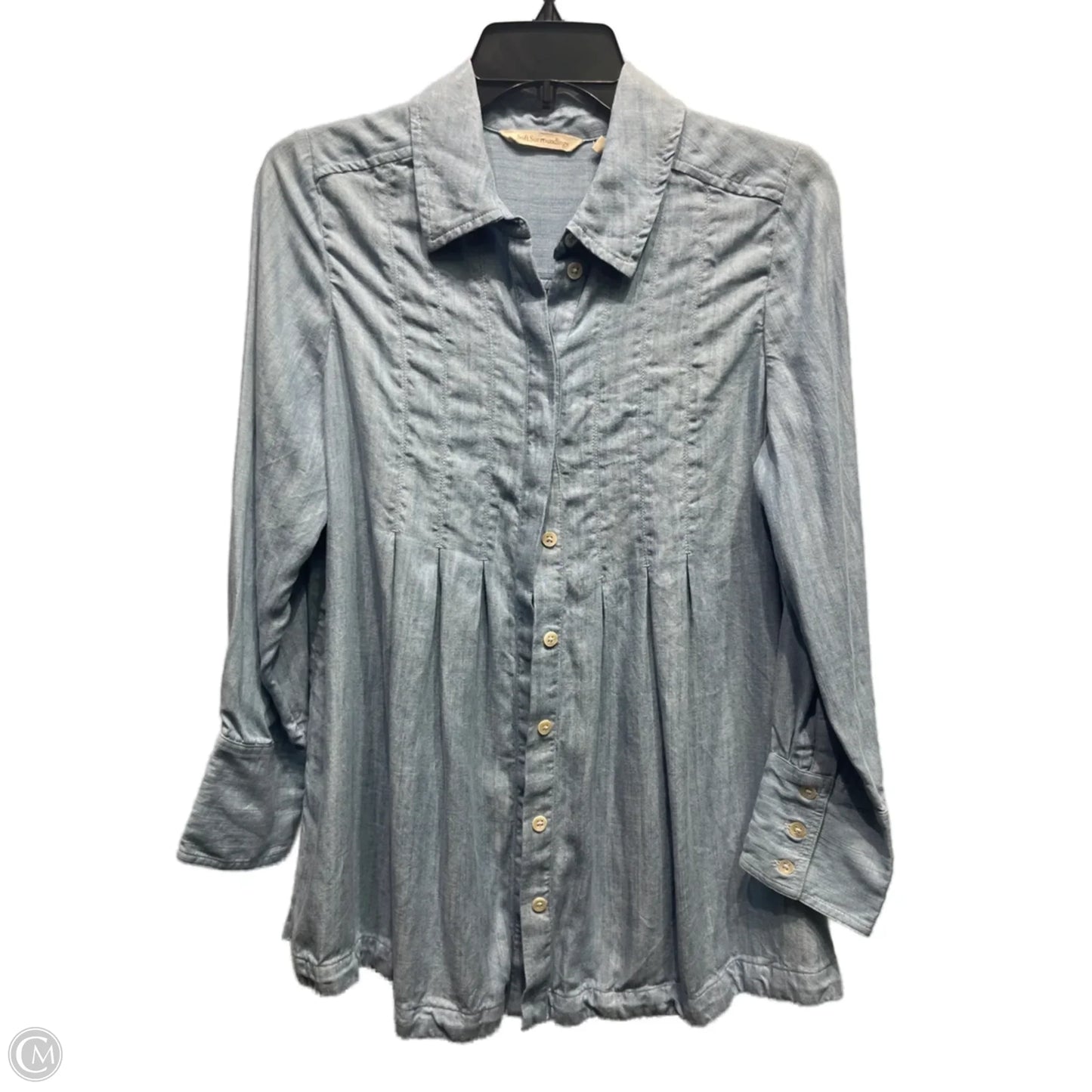 Top Long Sleeve By Soft Surroundings In Blue, Size: Xsp