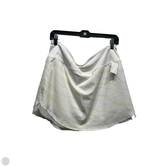 Athletic Skort By Calia In Cream & White, Size: L
