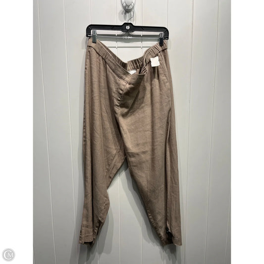 Pants Linen By J. Jill In Taupe, Size: 2x