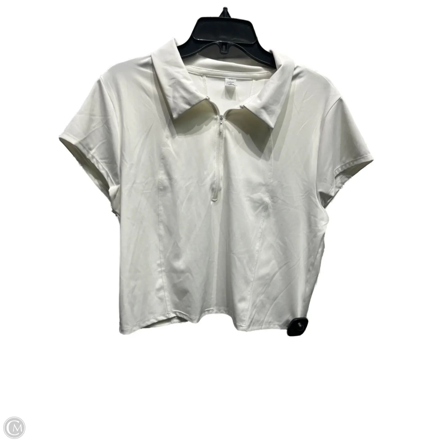 Athletic Top Short Sleeve By Old Navy In White, Size: 2x