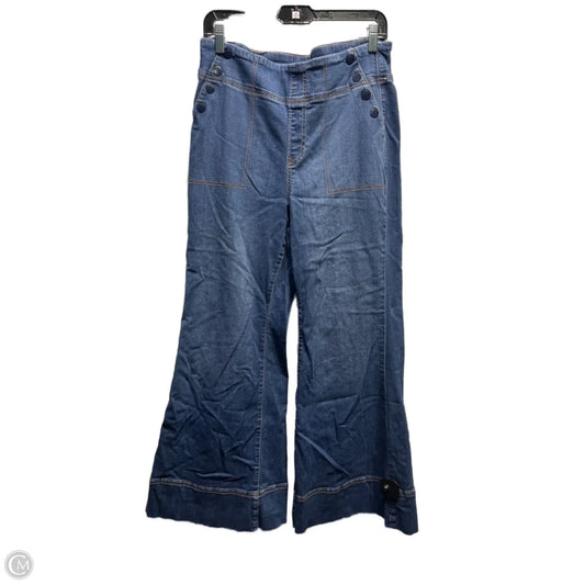 Jeans Flared By Chicos In Blue Denim, Size: 12