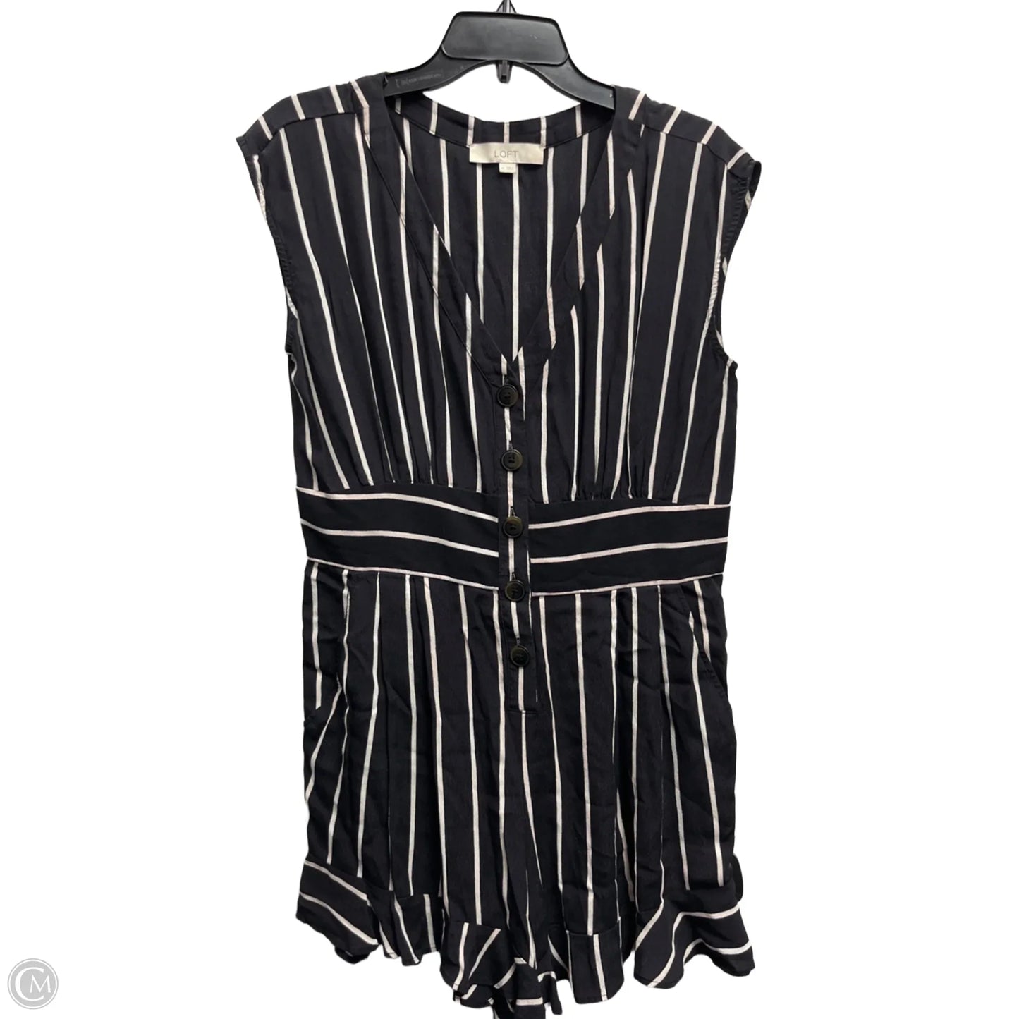 Romper By Loft In Black & White, Size: 10