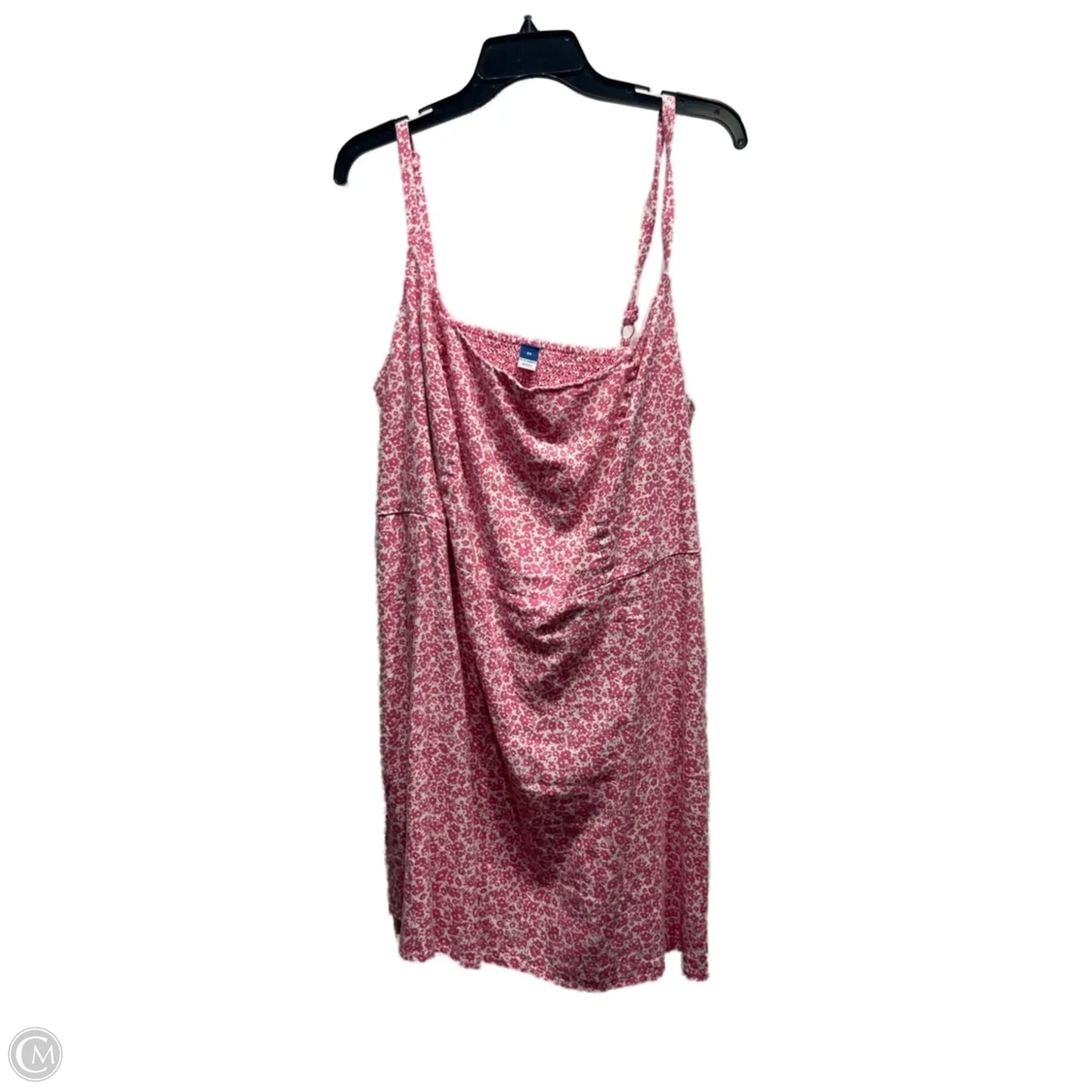 Dress Casual Short By Old Navy In Pink & White, Size: 2x