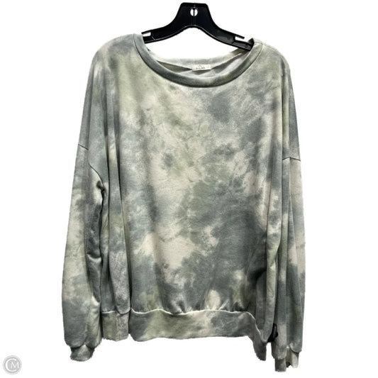 Top Long Sleeve ByLuna In Green, Size: 2x