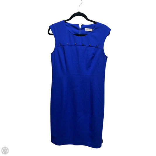 Dress Work By Calvin Klein In Blue, Size: 8