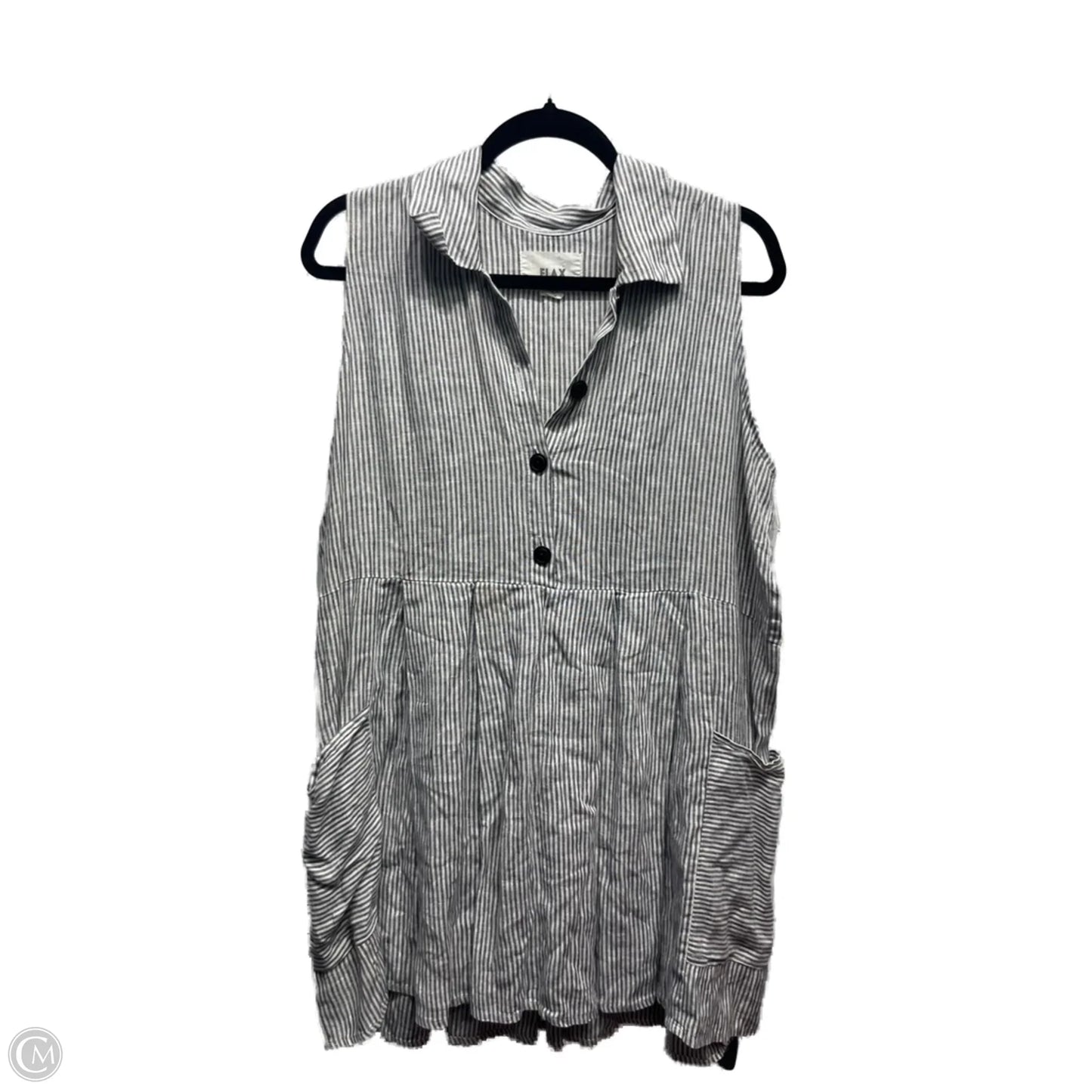 Dress Casual Short By Flax In Grey & White, Size: S