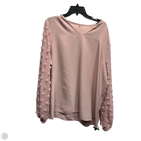 Top Long Sleeve By Amazon Essentials In Mauve, Size: 2x