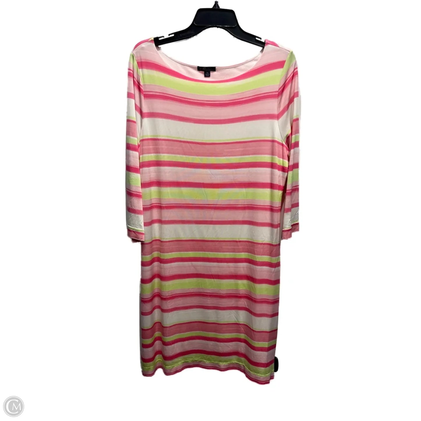 Dress Work By Brooks Brothers In Green & Pink, Size: Xl