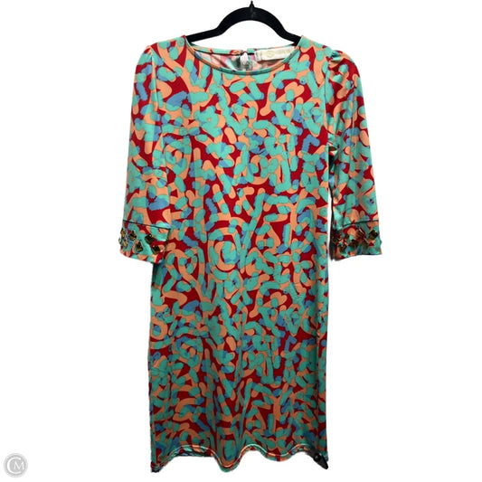 Dress Work By Tracy Negoshian In Green & Orange, Size: Xs