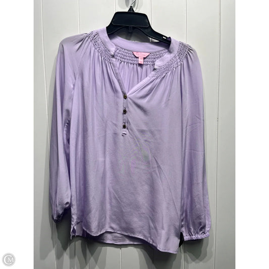 Top Long Sleeve Designer By Lilly Pulitzer In Purple, Size: Xs