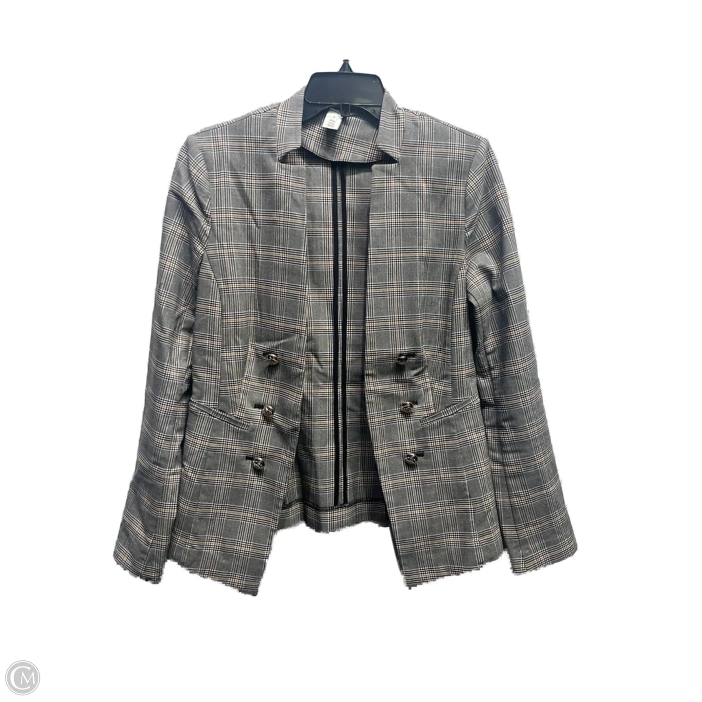 Blazer By White House Black Market In Grey & Tan, Size: 6
