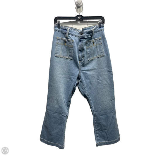 Jeans Cropped By Loft In Blue Denim, Size: 18