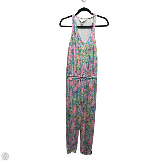 Jumpsuit Designer By Lilly Pulitzer In Green & Pink, Size: Xs