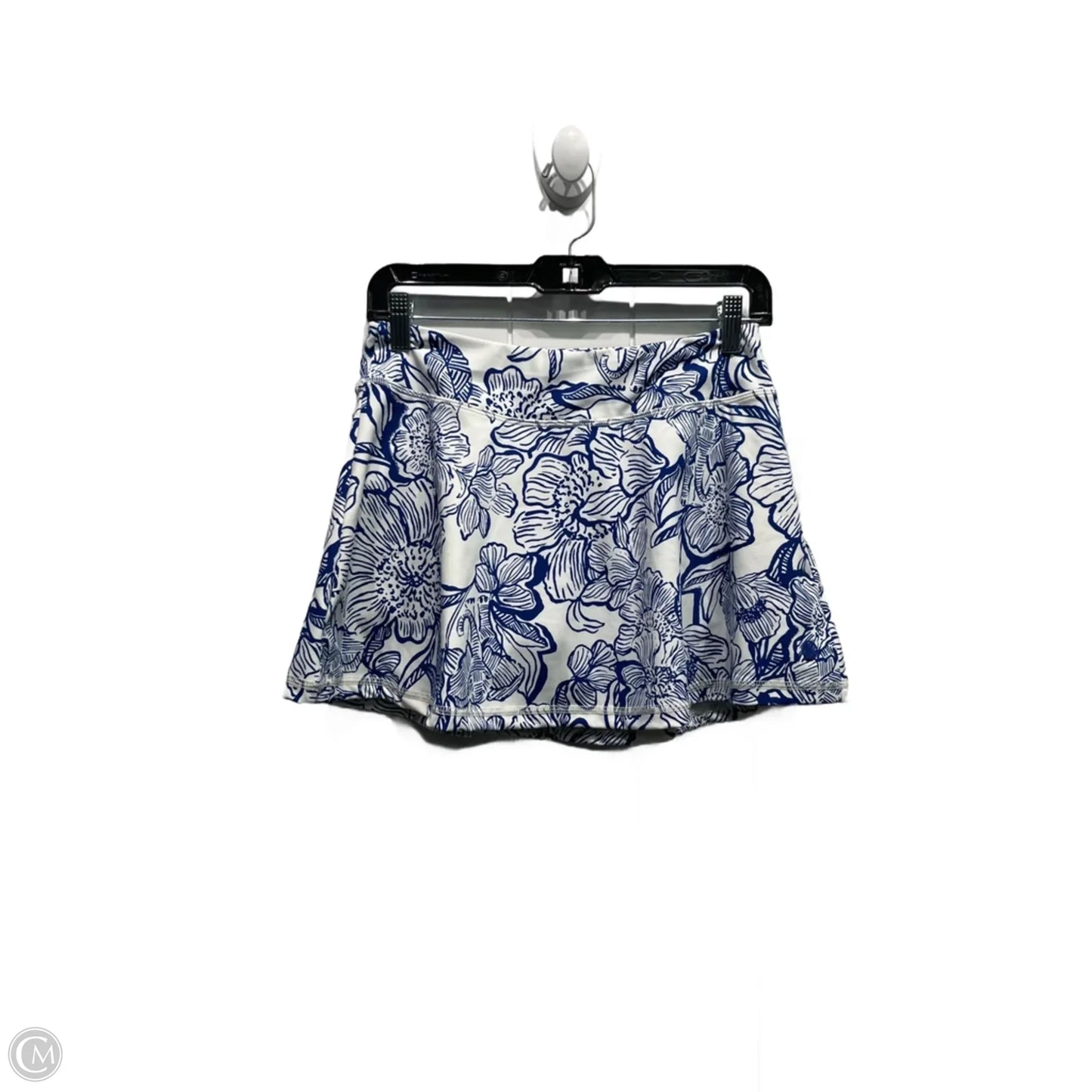 Skort Designer By Lilly Pulitzer In Blue & White, Size: S