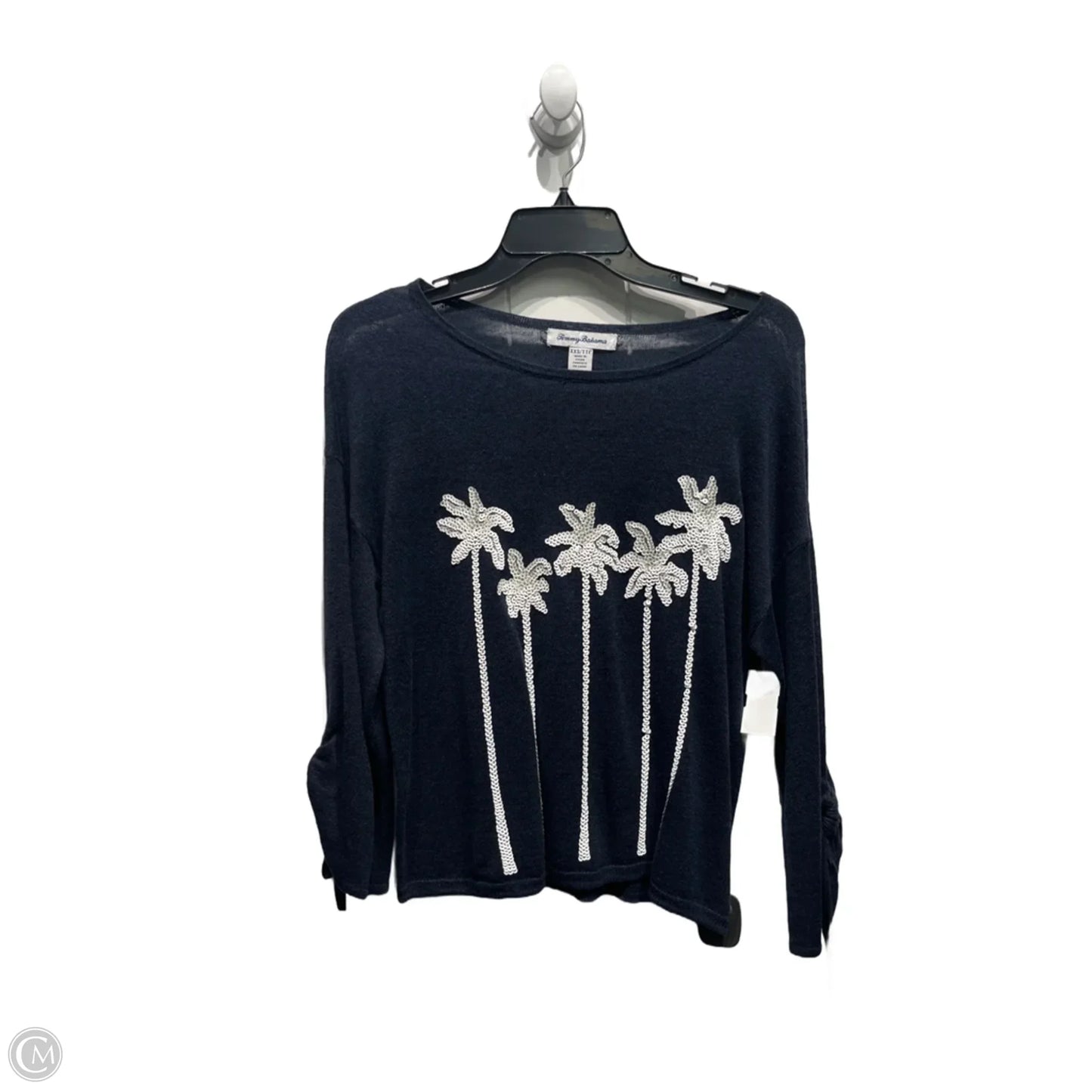 Top Long Sleeve By Tommy Bahama In Navy, Size: Xxs