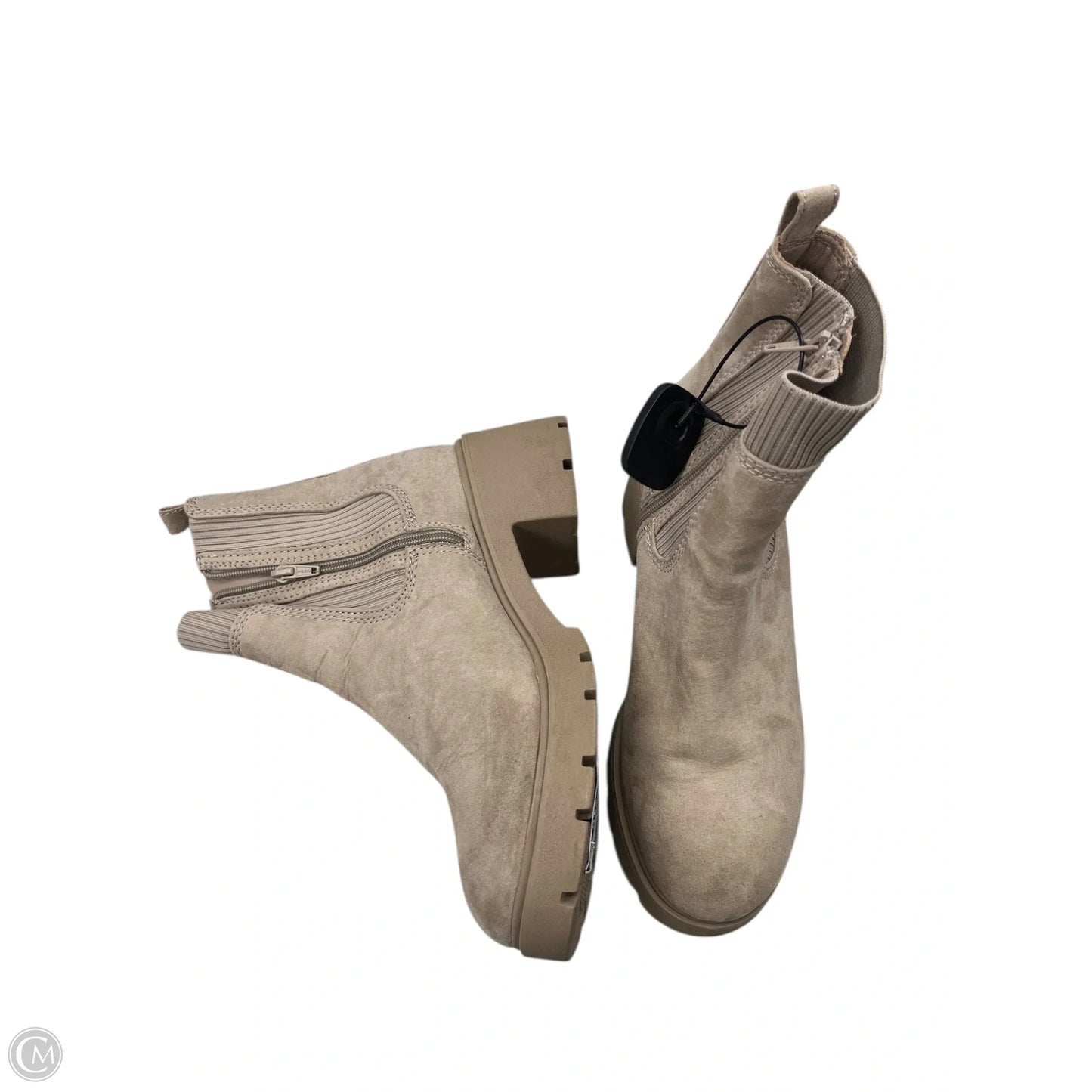 Boots Ankle Heels By No Boundaries In Beige, Size: 10