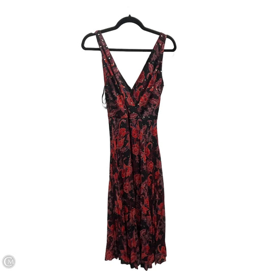 Dress Party Midi By White House Black Market In Black & Red, Size: 6