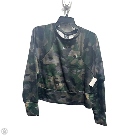 Athletic Sweatshirt Crewneck By Nike Apparel In Green, Size: M