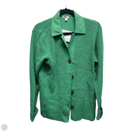 Sweater Cardigan By J. Jill In Green, Size: L