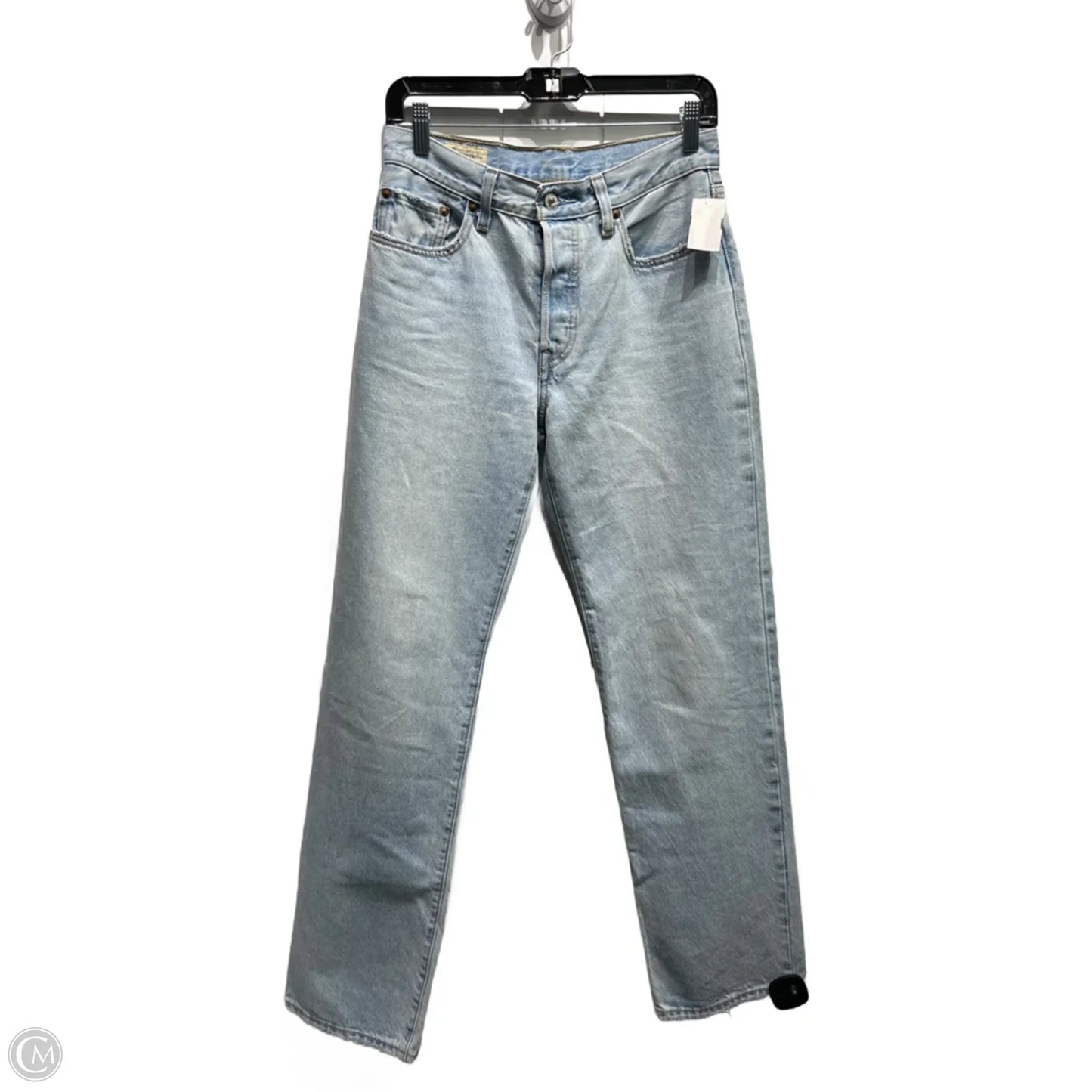 Jeans Straight By Levis In Blue Denim, Size: 4